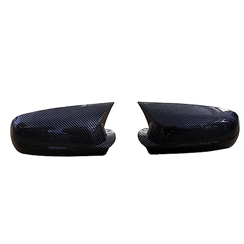 IENQBVL Für VW Für Golf 4 MK4 IV 1998-2002 Für Jetta MK4 2001-2005 Horn Seitenspiegelabdeckung Flügel Rückspiegelkappen Spiegelabdeckungen(Carbon)
