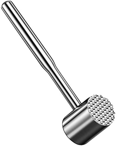 Amosfun Attendrisseur De Marteau à Viande Marteau Attendrisseur Poudre D'attendrisseur De Viande Livre De De Boeuf Haché Marteau Batteur à Viande Bœuf Silver Acier Inoxydable