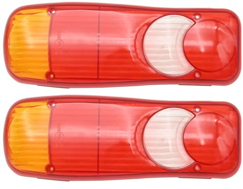 Hoypeyfiy 1 Pair ST0126X2 Rear Tail Light Lens, Replacement for Atleon, Replacement for Cabstar, Replacement for DAF LF Series, Replacement for Renault Maxity