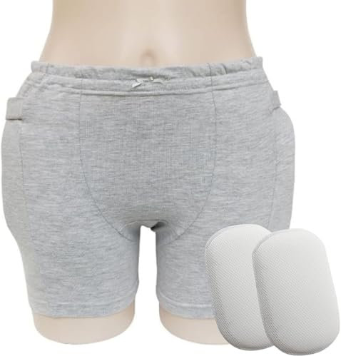 Hip Fracture Protection Underwear,Reusable Fall Resistant Protective Brief,Old Man Hip Support Shorts,Safety Briefs,Care Pants,Hip Pant Whit Sponge Mat,Hip Protector Pads for Women B,L