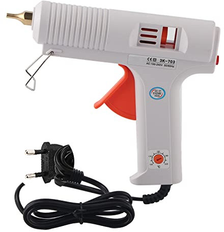Pistolet à Colle Chaude 110 W, 11 Mm, Température Réglable, pour Travaux Manuels, Bricolage, Réparations Rapides à (Insert rond standard européen)