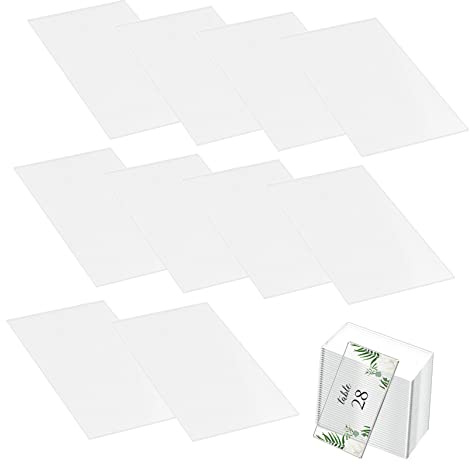 LOPUNER Segnaposto da Tavolo Design Vuoto in Acrilico Trasparente 20 Pezzi per Decorazione Tavolo Matrimonio Festa Ristorante