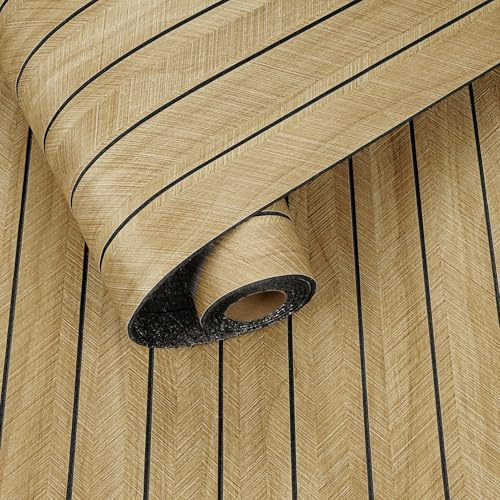 Yullpaper 3D Wandpaneele Holzoptik Selbstklebend Wohnzimmer Schlafzimmer Wand Deko Hellbraune Wandpaneele Küche Lamellenwand Waschbare Holzpaneele Wand Selbstklebend Wandverkleidung Innen 30cm x 300cm