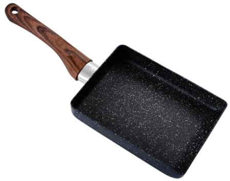 HIAKDOFT 1pezzi Padella Tamagoyaki Antiaderente Padella Quadrata Per Frittata Realizzata Struttura Resistente Facile Da Pulire Manico Ergonomico Adatta Per Friggere Hamburger Bistecche Verd