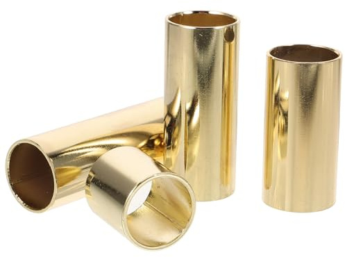 NOLITOY Gitarren Slide Ringe Leicht und Tragbar aus Metall 4 Stück Professionelles Zubehör in Verschiedenen Größen für Akustische Gitarre und Bassgitarren