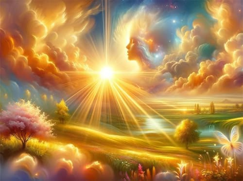 Puzzle 1000 Teile für Erwachsene, Sunny Fields Wolke 75x50cm Puzzle Erwachsene 1000 Teile Lernspiel Herausforderung Spielzeug, Geschicklichkeitsspiel für die ganze Familie