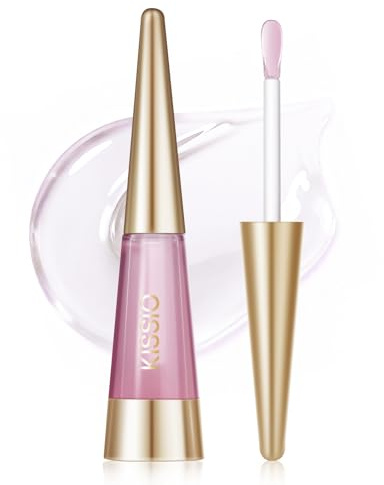 KISSIO Lip Plumper,9 ml,Lipgloss mit Ingwer und Peptiden,Lip Plumper Extreme Volumen,Feuchtigkeitspflege,sofortige Lippenvergrößerung | Maximale zusätzliche Stärke, Auffüllung und Pflege, großes Fassungsvermögen