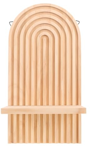JUMPLAWN Mensola Portacandele da Parete in Legno Naturale Sconces Rustici per Candele Profumate e Decorazioni Aromaterapia Supporto Salvaspazio e Facile da Pulire per Interni