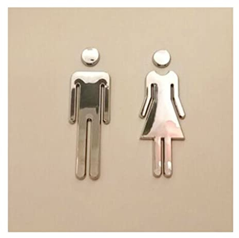 WDWDW Panneaux muraux de Porte pour Salle de Bain/Toilettes/WC, Panneaux « Homme » et « Femme », Accessoires de décoration pour Portes de Toilettes