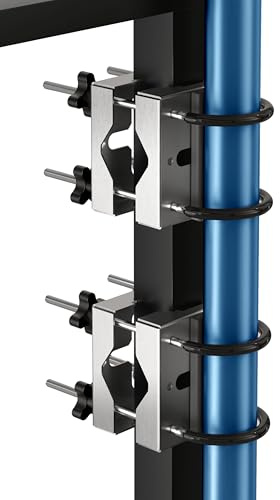 4smile Sonnenschirmhalter Balkongeländer aus Edelstahl, 2er Set | flexibel montierbare Sonnenschirm Halterung Balkon - Schirmhalterung Balkongeländer als kompakter Sonnenschirmständer Balkon