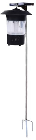 Luocute Piège à Mouches Solaire Lumineux, Lampe 365 Nm Rechargeable pour L'extérieur avec Batterie 2000 MAh pour Jardin, Terrasse, Balcon et Camping
