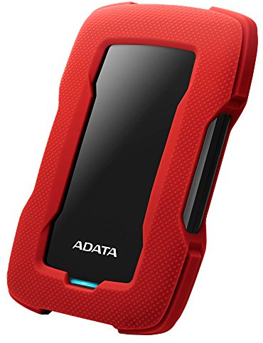 ADATA HD330 2TB USB 3.1 Shock-Resistant Extra Slim External Hard Drive Red (AHD330-2TU31-CRD)