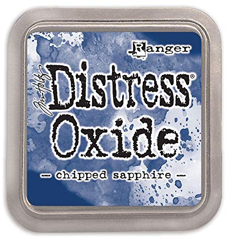 Ranger 554284 Dried Marigold-a 2x2 Raised Pad, with Water-Reactive Dye Ink Tim Holtz Distress Oxide Stempelkissen Chipped Sapphire, Orange, 7, 6 x 7, 6 cm
