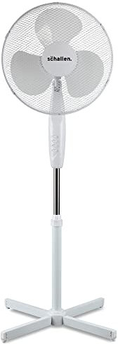 Schallen 16 Electric Oscillating Floor Standing Tall Pedestal Air Cooling Fan (White)