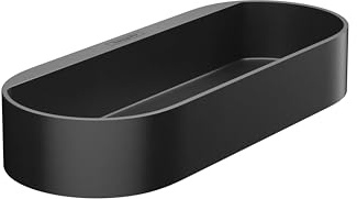 hansgrohe WallStoris - cesta baño, repisa de almacenamiento, estanteria baño sin taladro, organizador baño, accesorios baño, negro mate, 27913670
