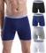 wirarpa Calzoncillos Hombre Boxer Algodon Ropa Interior Cómoda para Hombres Sin Etiquetas con Abertura Pack de 4 Multicolor-Negro Gris Blanco Azul Oscuro Talla XL