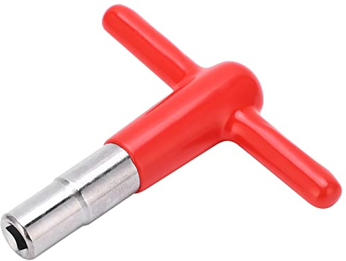 4 Stück Trommel-Stimmschlüssel, T-Griff Musik-Trommel-Stimmschlüssel Stimmgerät mit Silikonabdeckung Trommelzubehör (Rot)