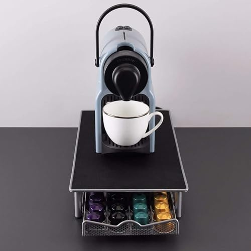 Cialde per caffè in Cialde, capacità 40 Capsule Porta Capsule per caffè Cassetto Portaoggetti per Capsule in Impermeabile (Grigio)