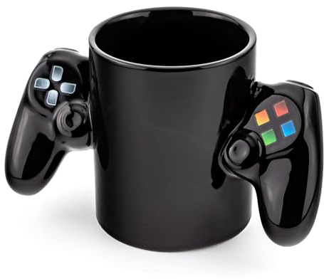 Froster Controller Tasse für Gamer, Gaming Becher 350ml, Gamepad, Zocker Geschenk, Gamer Geschenke Jungen, Gamer Gadgets, Nerd Tasse Schwarz