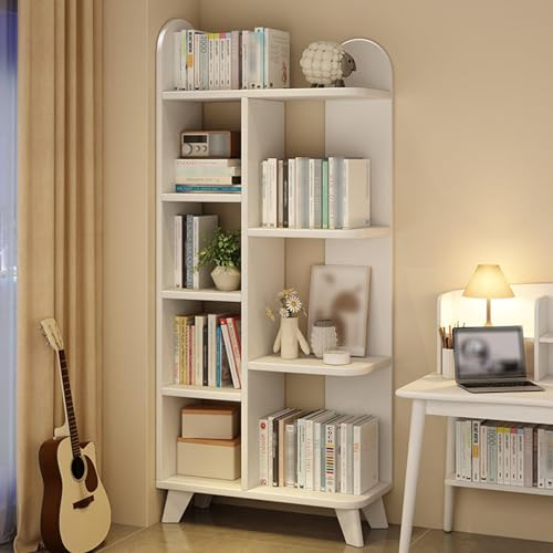 LYXWGRZD Vitrine, offenes Design Vitrine, Eckvitrine, Kleiner Platzbedarf, geeignet for den Einsatz in den Lücken im Haus (Color : Wit)