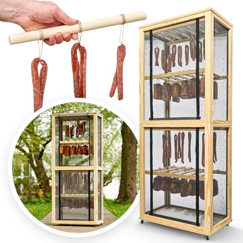 L.E.W stehende Reifekammer aus Holz – freistehender Reifeschrank für Wurst, Fleisch, Käse & Fisch – ohne Strom