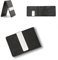 PROMOTEUP Porta Carte di Credito da Uomo Donna con Clip per Contanti in Pelle con Protezione RFID Stile Minimalista Vintage,Mini Portafoglio,Porta Tessere，Fermasoldi(Nero)