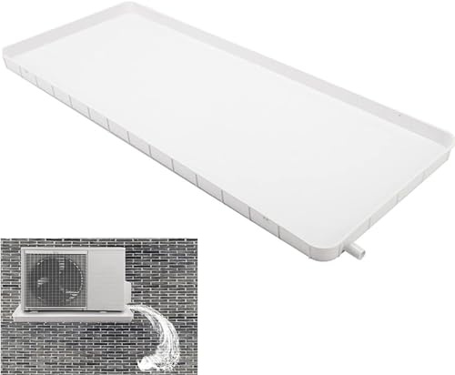 Vaschetta di scarico condensa per condizionatore d'aria, kit di scarico universale per interni ed esterni, con tubo di scarico, collettore d'acqua in plastica