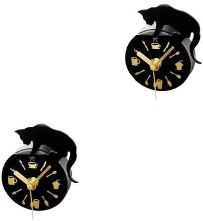 Cabilock 2St Kühlschrank Uhr Aufkleber für kühlschränke Digitaluhr Kätzchen Zeit kühlschrankmagnete kühlschrankaufkleber Wand Kühlschrank-Magnet Magnet für Kühlschranken