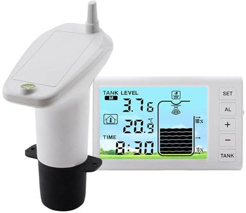 Compteur de profondeur de liquide de réservoir d'eau à ultrasons, capteur de jauge de profondeur à affichage numérique, Capteurs d'eau et de liquide pratiques et pratiques, Profondimètre de liquide de