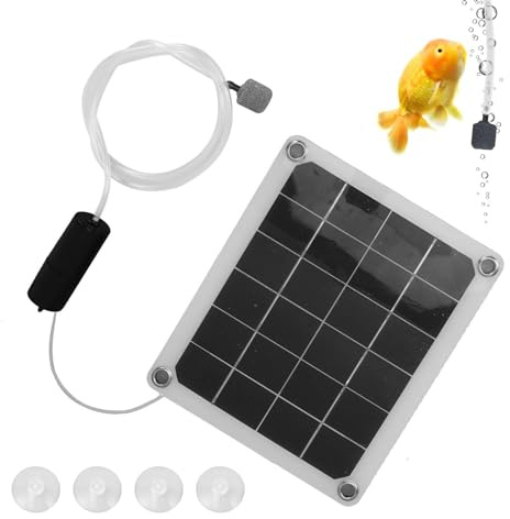 Zuasdvnk - Bomba de aire solar para estanque alimentada por USB - Bomba de aireador de estanque ajustable, burbujeador de estanque conveniente para acuario, jardín, fuente