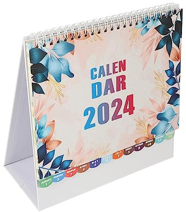 CAXUSD Klappkalender Für Schreibtisch Dekorativer Monatskalender Aus Dickem Standkalender Für Täglichen Gebrauch Geeignet Für Büro Und Zuhause