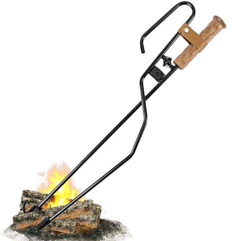 Kaminzange, Holzgreifer, Feueranzünder, Feuerzange, multifunktionaler Feuerholzgreifer, Kaminzange, Blaszange, Schürhaken