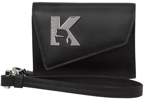 Karl Lagerfeld Jeans Femme Geo Cardholder with String Noir One Size