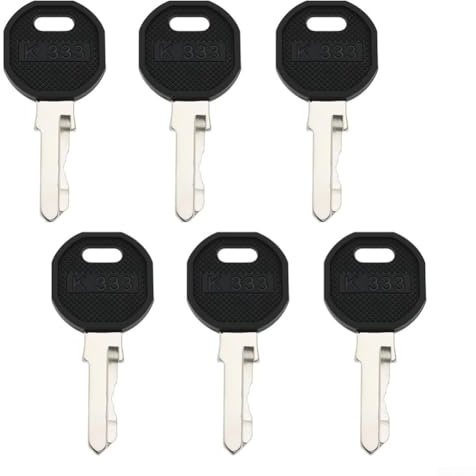 SiSinkal Schrankschlüssel Ersatz Metall Schlüssel Set für EK333 333 1108-1-1 1108-U35 Netzwerkschrank Schließsystem Kompatibel für Hoffman EMK Schließzylinder 6 Stück