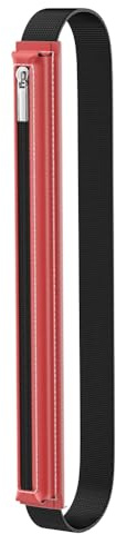 MoKo Leder Stift Hülle Halter Kompatibel mit Apple Pencil, Hibiskus | für Apple Pencil Pro/1./2. Gen/USB-C, Reißverschluss und elastischem Band, Befestigung für iPad-Hülle, 9,7-13 Tablet