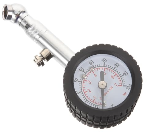 LOLIPPYY Manomètre de Pression des Pneus Voiture Mesure 0-100 Psi Haute Précision Puce, Boîtier Métal et Caoutchouc, Étanchéité Optimale Outil Portatif pour Entretien Automobile