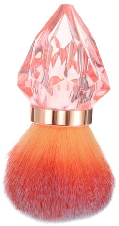 DECOMELODY Diamond-shaped Nail Dust Brush Large Soft Bristles Multi-functional Makeup and Nail Powder Applicator for Home Manicure Beauty Versatile Blush and Medicine Powder Brush