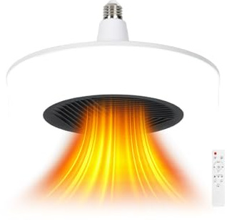 PTC Electric Heating Fan Light 110-240v Ceiling Heater with Remote Control and light，Heater Fan Light Home electric support color temperature switching, suitable for kitchen bedroom living room