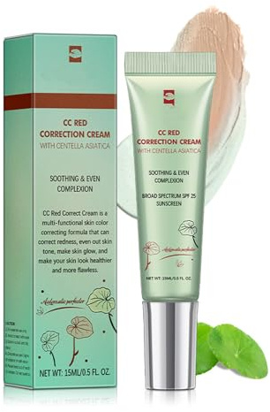 CC Cream with Centella Asiatica - Color Changing CC Cream - Lightweight Skin Perfector - Color Correcting Tinted Moisturizer with Full Coverage - Invisible Pore Conceale - Cream Light with SPF 25