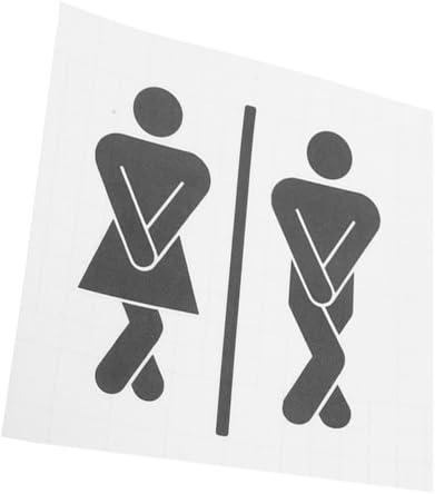 Toddmomy Adesivo Porta Bagno PVC Resistente Uomo Donna Decorazione Stile Unico per Wc Casa e Ufficio Segnale Toilette Facile da Pulire e Mantenere