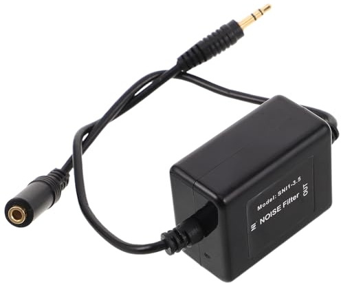 Ipetboom Filtre Anti-Boucle de Masse pour Voiture Isolateur de Bruit Audio Passif aux 35 MM Annulateur de Parasites pour Système Audio Automobile Suppression de Bourdonnement Mains
