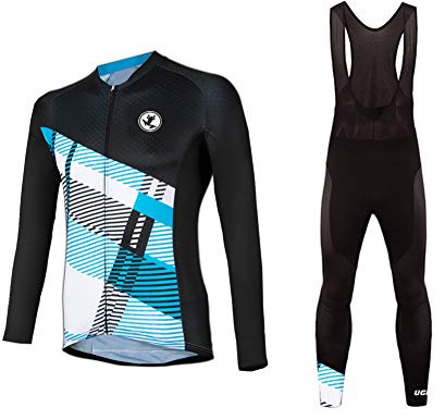 UGLY FROG Spring&Autumn Fahrradbekleidung Langarmtrikot/Kit Hose Atmungsaktiv Schnell Trocken Damen Langarm Radfahren Jersey Set Mountain Biking Anzug Kleidung Kompression Hosen