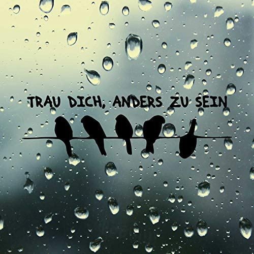 SUPERSTICKI Trau Dich Anders zu Sein be Different ca 20cm Auto Aufkleber Tuning Spruch Fun Lustig Aufkleber Decal Sticker aus Hochleistungsfolie