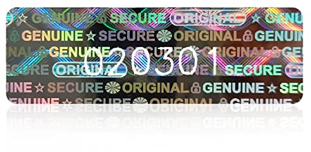 ILMBVM Hologramm-Aufkleber, manipulationssicher, Original-Sicherheitsetiketten, Tamper-Evident Labels, Unique Serial Number Stickers (3 x 1 cm), 1200 Stück