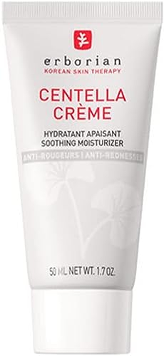 Erborian - Centella Crème mit Centella Asiatica und Hyaluronsäure - Anti-Rötungen Tagescreme - Feuchtigkeitsspendend & Beruhigend - Vereinheitlicht den Hautton - Koreanische Kosmetik - 50 ml