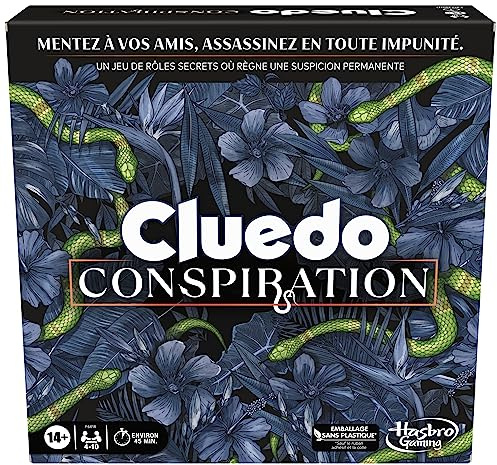 Hasbro Gaming Cluedo Conspiration, Board Game for Teens and Adults, Secret Role Games, 4-10 Players, Survey Games