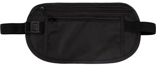 Vanyibro Hidden Money Belt for Travel,Secure Passport Wallet with Anti-Theft Features,Hidden Wallet That Keeps Your Valuables Safe,The Must-Have Money Belts for Travel (Black)