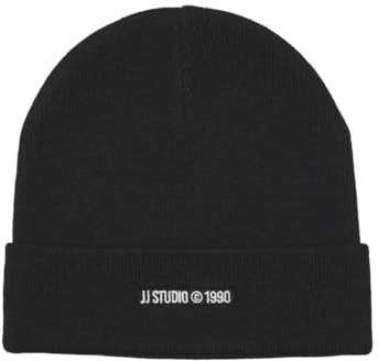 JACBOTTLE Beanie JNR, Stickad mössa, Svart