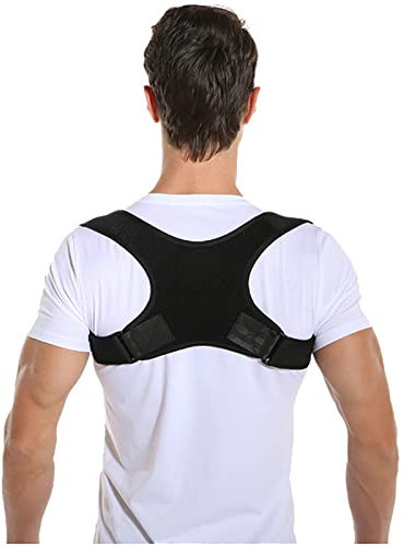 Verstellbare Rücken-Schulter-Haltungskorrektur – Rückenbandage Haltungskorrektur für Damen und Herren, obere Rückenstütze für Erwachsene, Wirbelsäulen-Rückenglätter, Bodywellness Haltungskorrektur (L)