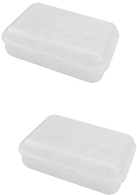 PartyKindom 2pcs Box Refrigerator Egg Box Container for Outdoor Picnic Camping and Fridge Egg Storage Organizer Stackable Design